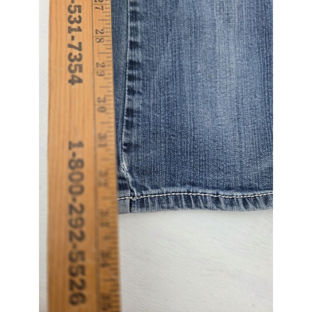 Rock 47 Wrangler Jeans Womens 7/8x34 Blue Bootcut Low Rise Denim Distressed READ - Picture 14 of 14